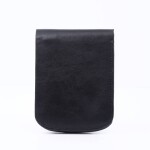 WA076 Round Shape Design Black Color Cutting Wallet