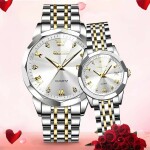 Olevs Stainless Steel fashionable Couple watches