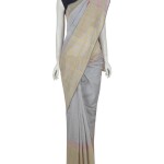 Halfsilk blocked Saree