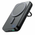 Joyroom JR-W050 20W 10000mah Magnetic Wireless Power Bank with Ring Holder- Black Color