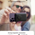 Joyroom JR-W050 20W 10000mah Magnetic Wireless Power Bank with Ring Holder- Black Color