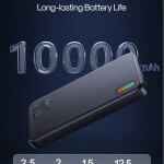 Joyroom JR-QP194 10000mAh 22.5W Fast Charging Power Bank- Black Color