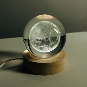 3D Color Changing LED Crystal Ball – Moon