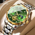 BINBOND B1236 Brand Fashion Tourbillon Dial Quartz Watches Men’s Luxury Stainless Steel