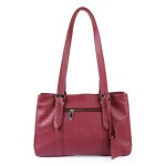 Crimson Leather Casual Shoulder Bag For Women AF024