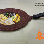 Flat Tawa (26cm) Ceramic Marble Coating-Velvet Purple