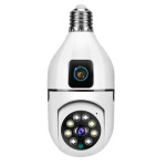 Dual Lens V380 Pro PTZ Bulb IP Night Vision Camera