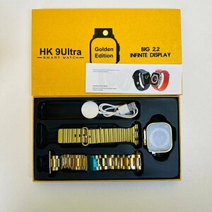 HK 9 Ultra Smartwatch Golden Edition (Dual Straps) – Gold Color