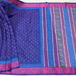 Tangail cotton Block print Saree