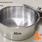 STOK POT-Casserole (40cm): Aluminium Fancy Polish, Made by 100% Aluminium ingot