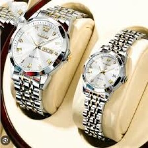 Olevs Stainless Steel fashionable Couple watches