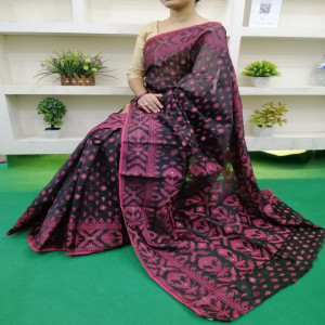 Half Silk Cut Work Saree