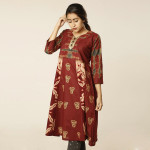 Stitched Block Batik Kurti - Wcsk - 26