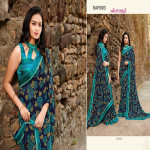 Colorful Indian Soft Jorjet Saree