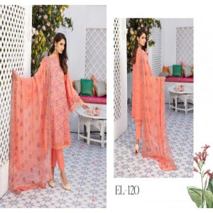 #Embroidered lawn with Chiffon Collection